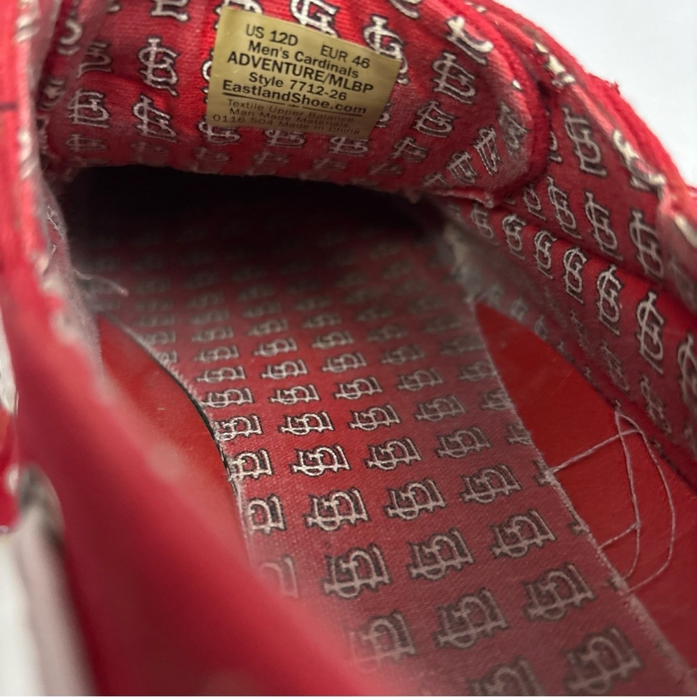 Eastland Men’s Boat Shoes Size 12 St. Louis Cardinals Theme Red MLB Baseball STL - Picture 16 of 16
